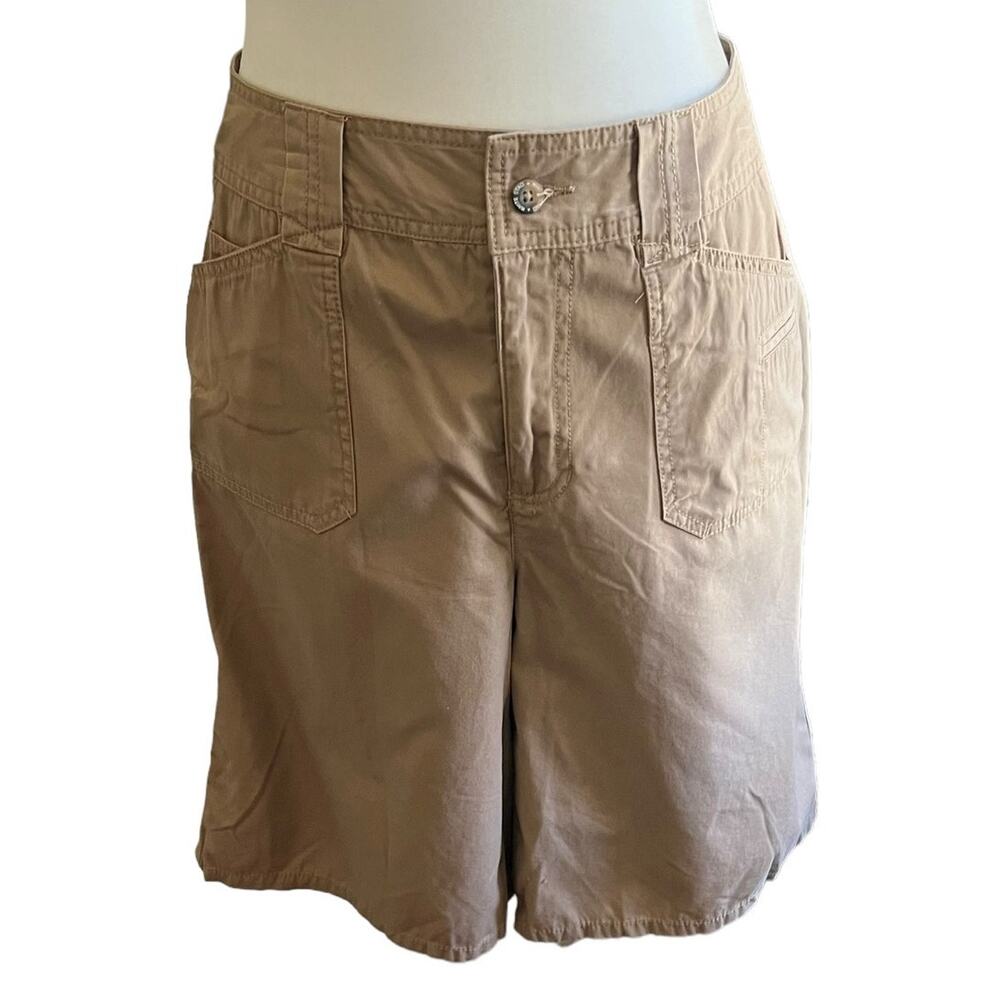 90s Vintage White Stag Tan Bermuda Shorts Size 8 High Rise Cotton Granola Girl